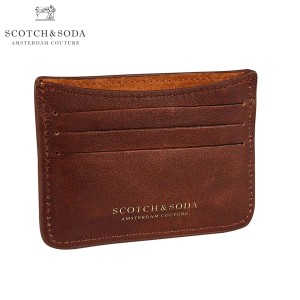 スコッチアンドソーダ SCOTCH＆SODA 正規販売店 カードケース CLASSIC LEATHER AND SUEDE CARD HOLDER 145731 0007 6 父の日 プレゼント 