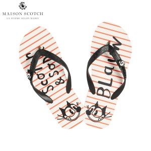 メゾンスコッチ MAISON SCOTCH 正規販売店 レディース サンダル フリックスデザイン AMS BLAUW FELIX THE CAT FLIP FLOPS 145047 19 6950