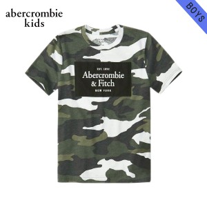 アバクロキッズ Tシャツ ボーイズ 子供服 正規品 AbercrombieKids 半袖Tシャツ クルーネック ロゴTシャツ logo tech  父の日 プレゼント 