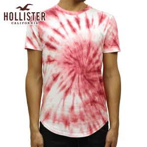 ホリスター Tシャツ メンズ 正規品 HOLLISTER 半袖Tシャツ クルーネックTシャツ タイダイ染め Tie-Dye Curved Hem T-Shirt 324-368-0623-