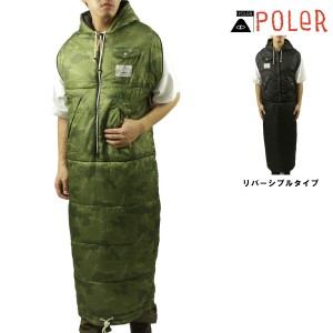 ポーラー 寝袋 正規販売店 POLER アウトドア マミー型寝袋 リバーシブル THE NAPSACK REVERSIBLE 214ACU5501 BLACK/FURRY CAMO