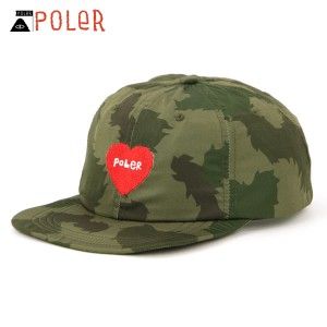 ポーラー POLER 正規販売店 キャップ 帽子 FURRY HEART FLOPPY CAP 55100140-CAMO OLIVE