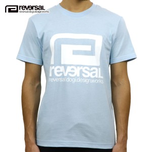 リバーサル Tシャツ 正規販売店 REVERSAL rvddw  半袖Tシャツ クルーネック ORIGINAL BIG MARK COTTON TEE LIGHT BLUE