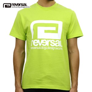 リバーサル Tシャツ 正規販売店 REVERSAL rvddw  半袖Tシャツ クルーネック ORIGINAL BIG MARK COTTON TEE LIGHT GREEN