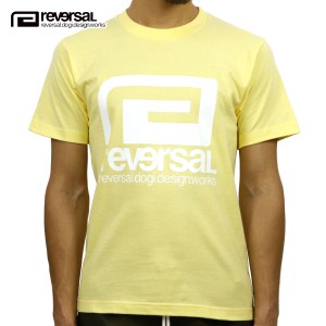 リバーサル Tシャツ 正規販売店 REVERSAL rvddw  半袖Tシャツ クルーネック ORIGINAL BIG MARK COTTON TEE LIGHT YELLOW