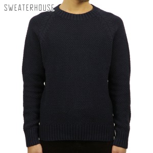 セーターハウス SWEATER HOUSE 正規販売店 メンズ クルーネックセーター CREW NECK KNIT SWEATER 1KN1478 6008 105 NAVY MELANGE