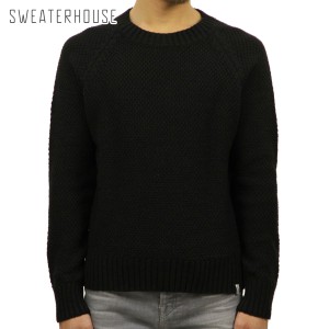 セーターハウス SWEATER HOUSE 正規販売店 メンズ クルーネックセーター CREW NECK KNIT SWEATER 1KN1478 6008 107 BLACK MELANGE