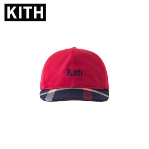 キス KITH 正規品 メンズ 帽子 キャップ KITH CREST FLAT CAP KH5188-110 NAVY / RED