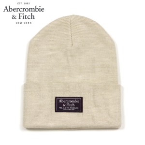 アバクロ キャップ メンズ レディース 正規品 Abercrombie＆Fitch 帽子 ビーニー ニットキャップ LOGO TURN UP BEANIE 112-200-0273-110