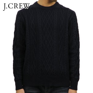 ジェイクルー J.CREW 正規品 メンズ ケーブル編みクルーネックセーター FISHERMAN CABLE CREWNECK SWEATER NAVY G3777