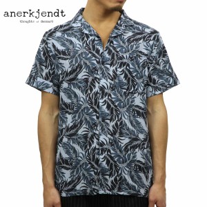 アナケット ANERKJENDT 正規販売店 メンズ 半袖開襟シャツ オープンカラーシャツ SHORT SLEEVE OPEN COLLARED SHIRT DRESS BLUE 9219046 