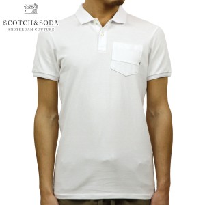 スコッチアンドソーダ ポロシャツ 正規販売店 SCOTCH＆SODA 半袖ポロシャツ AMS BLAUW GARMENT DYE POLO D 147897 00 WHITE