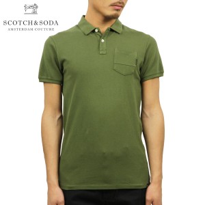 スコッチアンドソーダ ポロシャツ 正規販売店 SCOTCH＆SODA 半袖ポロシャツ AMS BLAUW GARMENT DYE POLO D 147897 0J MILITARY