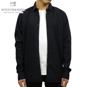 スコッチアンドソーダ SCOTCH＆SODA 正規販売店 メンズ レギュラーフィット 長袖ドレスシャツ Yシャツ REGULAR FIT AMS BLAUW LIGHTWEIGH