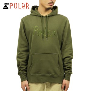 ポーラー パーカー メンズ 正規販売店 POLER プルオーバーパーカー LINDEN EMBROIDERED HOODIE 55200060-OLV OLIVE