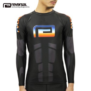 リバーサル ラッシュガード メンズ 正規販売店 REVERSAL rvddw 長袖ラッシュガード RETRO FUTURE RASH GUARD rv19aw034 BLACK