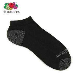 フルーツオブザルーム ソックス メンズ 正規品 FRUIT OF THE LOOM 靴下 フットカバー MEN'S NO SHOW SOCKS BLACK M7113B6/Z Size.7-12 BL