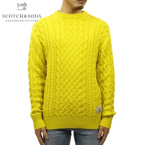 スコッチアンドソーダ セーター メンズ 正規販売店 SCOTCH＆SODA クルーネックセーター WOOL COTTON-BLEND CREWNECK PULL IN CABLEKNIT B