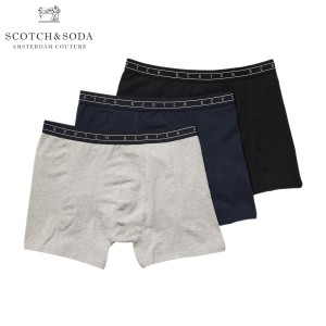 スコッチアンドソーダ ボクサーパンツ メンズ 正規販売店 SCOTCH＆SODA 下着 3枚組 BASIC NOS - UNDERWEAR BOXER SHO 父の日 プレゼント 