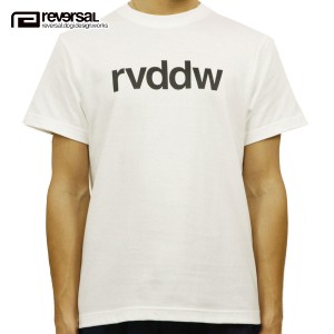 リバーサル Tシャツ 正規販売店 REVERSAL 半袖Tシャツ クルーネック ロゴ rvddw COTTON TEE rvbs027 WHITE