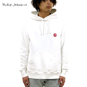 ヌーディージーンズ パーカー メンズ 正規販売店 Nudie Jeans プルオーバーパーカー MARCUS PULLOVER HOODIE OFFWHIT 父の日 プレゼント 