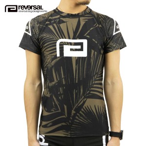 リバーサル Tシャツ 正規販売店 REVERSAL rvddw  半袖ラッシュガード PALM REEF RASH GUARD rv20ss601 OLIVE