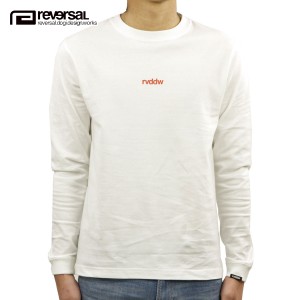 リバーサル ロンT メンズ 正規販売店 REVERSAL rvddw  長袖Tシャツ SMALL LOGO COTTON LONG SLEEVE TEE rv20ss102 WHITE/RED