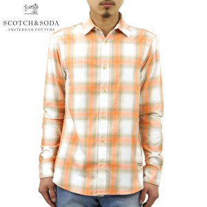 スコッチアンドソーダ ドレスシャツ メンズ 正規販売店 SCOTCH＆SODA 長袖シャツ ALL-OVER PRINT BRUSHED SHADOW CHE 父の日 プレゼント 