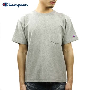 チャンピオン CHAMPION 正規品 メンズ クルーネック 半袖Tシャツ ポケTシャツ REVERSE WEAVE POCKET T-SHIRT C3-P318 070 OXFORD GREY