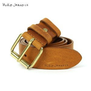 ヌーディージーンズ ベルト メンズ 正規販売店 Nudie Jeans レザーベルト 本革 PEDERSSON LEATHER BELT TOFFEE BROWN 父の日 プレゼント 