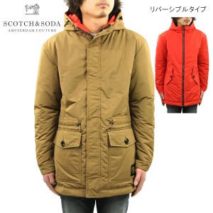 スコッチアンドソーダ コート メンズ 正規販売店 SCOTCH＆SODA アウター フード付きコート REVERSIBLE LONG JACKET WITH BIG POCKETS 154