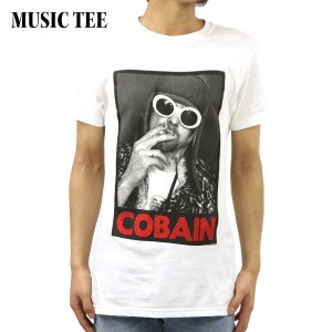 ミュージックティ バンドTシャツ メンズ 正規品 MUSIC TEE フォトT ロックTシャツ 半袖Tシャツ カート・コバーン KURT COBAIN SMOKING BO