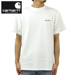 カーハート Tシャツ メンズ 正規販売店 CARHARTT WIP 半袖Tシャツ ロゴTシャツ SHORT SLEEVE SCRIPT EMBROIDERY T-SHIRT WHITE/BLACK I02