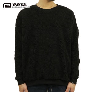 リバーサル フリース メンズ 正規販売店 REVERSAL rvddw  スウェット ボアフリース WMC BOA FLEECE CREW NECK rv20aw203 BLACK