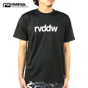 リバーサル Tシャツ メンズ 正規販売店 REVERSAL 半袖Tシャツ ドライ ロゴ クルーネック rvddw DRY TEE rvbs029 BLACK