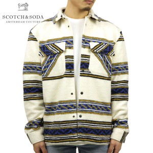 スコッチアンドソーダ アウター メンズ 正規販売店 SCOTCH＆SODA ジャケット シャツジャケット BLANKET-PATTERN INSPIRED BRUSHED SHIRT 