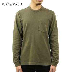 ヌーディージーンズ ロンT メンズ 正規販売店 Nudie Jeans 長袖Tシャツ ポケT 無地 RUDI HEAVY POCKET LONG SLEEVE T 父の日 プレゼント 