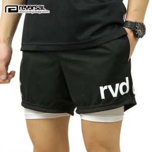 リバーサル レギンス メンズ 正規販売店 REVERSAL rvddw  ボトムス ショート丈レギンス インナー EASY SHORTS w/SPATS rv21ss609 BLACK