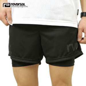 リバーサル レギンス メンズ 正規販売店 REVERSAL rvddw  ボトムス ショート丈レギンス インナー EASY SHORTS w/SPATS rv21ss609 BLACK/B