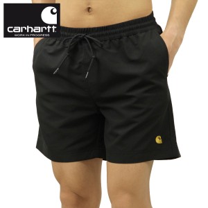 カーハート 水着 メンズ 正規販売店 CARHARTT WIP スイムパンツ ボトムス CHASE SWIM TRUNKS PANTS BLACK / GOLD I02 父の日 プレゼント 