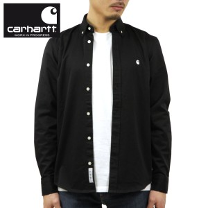 カーハート シャツ メンズ 正規販売店 CARHARTT WIP 長袖シャツ ボタンダウンシャツ LONG SLEEVE MADISON SHIRT BLAC 父の日 プレゼント 