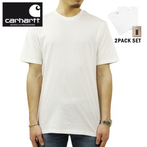 カーハート Tシャツ メンズ 正規販売店 CARHARTT WIP 半袖Tシャツ 2枚組 クルーネックTシャツ STANDARD CREW NECK T-SHIRT 2 PACK WHITE 