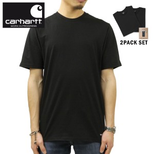 カーハート Tシャツ メンズ 正規販売店 CARHARTT WIP 半袖Tシャツ 2枚組 クルーネックTシャツ STANDARD CREW NECK T-SHIRT 2 PACK BLACK 