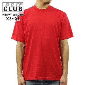 プロクラブ Tシャツ メンズ 正規品 PROCLUB 半袖Tシャツ クルーネックTシャツ HEAVY WEIGHT COTTON SHORT SLEEVE CREW NECK T-SHIRT RED 