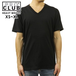 プロクラブ Tシャツ メンズ 正規品 PROCLUB 半袖Tシャツ VネックTシャツ HEAVY WEIGHT V-NECK T-SHIRT BLACK #105 大きいサイズ
