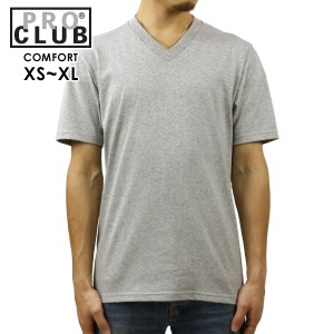 プロクラブ Tシャツ メンズ 正規品 PROCLUB 半袖Tシャツ VネックTシャツ COMFORT SHORT SLEEVE V-NECK TEE HEATHER GREY #106 大きいサイ