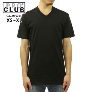 プロクラブ Tシャツ メンズ 正規品 PROCLUB 半袖Tシャツ VネックTシャツ COMFORT SHORT SLEEVE V-NECK TEE BLACK #106 大きいサイズ