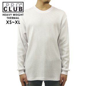 プロクラブ ロンT メンズ 正規品 PROCLUB 長袖Tシャツ サーマルシャツ HEAVY WEIGHT COTTON LONG SLEEVE THERMAL TOP WHITE #115 大きい