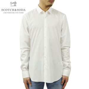 スコッチアンドソーダ シャツ メンズ 正規販売店 SCOTCH＆SODA 長袖Yシャツ スリムフィット ストレッチ素材 CLASSIC  父の日 プレゼント 