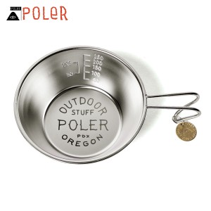 ポーラー アウトドア 正規販売店 POLER シェラカップ キャンプグッズ POLER SIERRA CUP SUS304(18-8) 5212C002-STL   父の日 プレゼント 